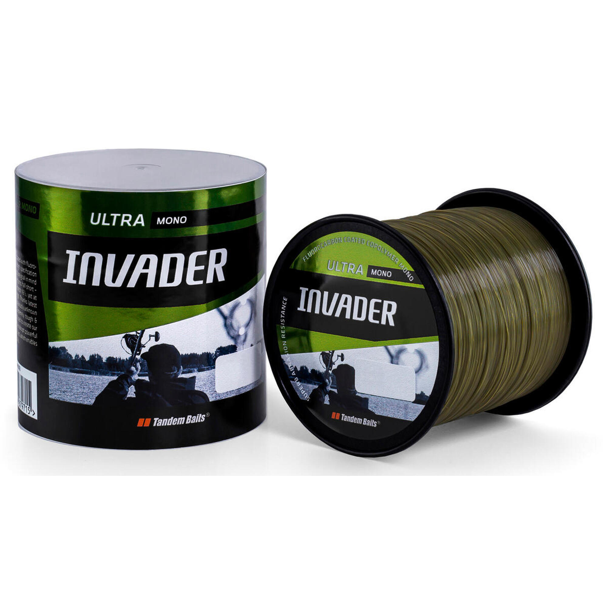 Żyłka Karpiowa Invader Ultra Mono 1200 m / 0,35 mm - Ciemny oliwkowy / 2 szt