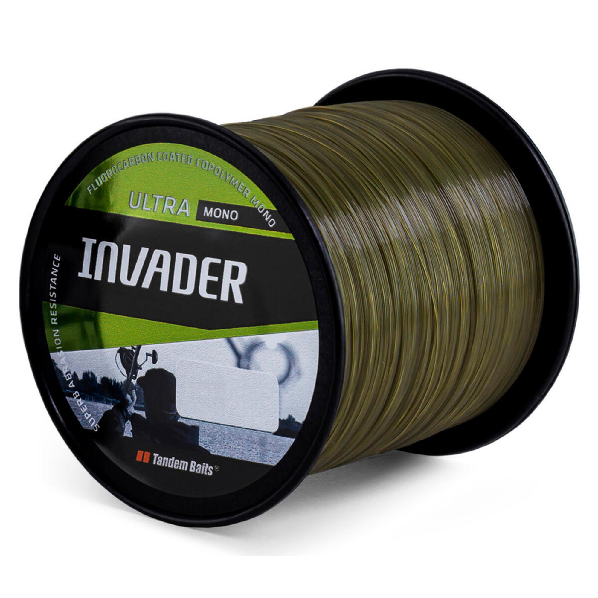 Żyłka Karpiowa Invader Ultra Mono 1200 m / 0,30 mm - Ciemny oliwkowy / 2 szt
