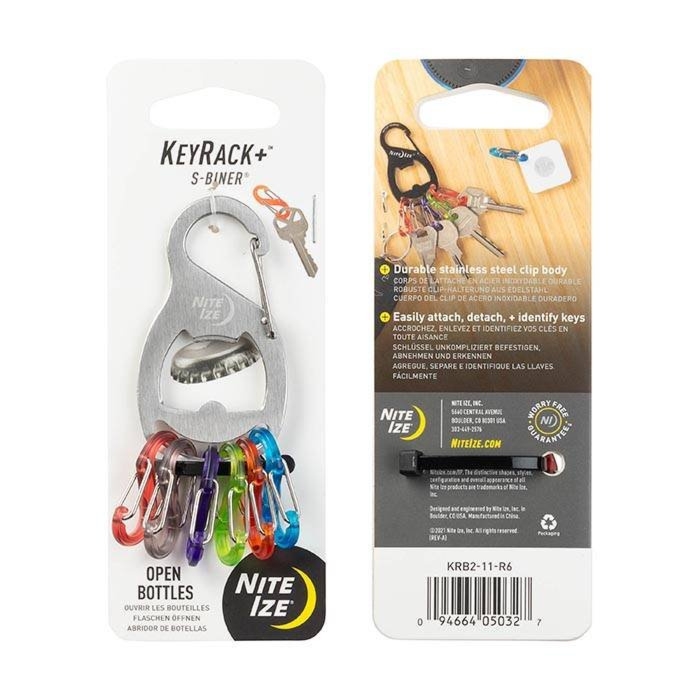 KeyRack+ S-Biner - Stainless Steel - KRB2-11-R6 - Nite Ize