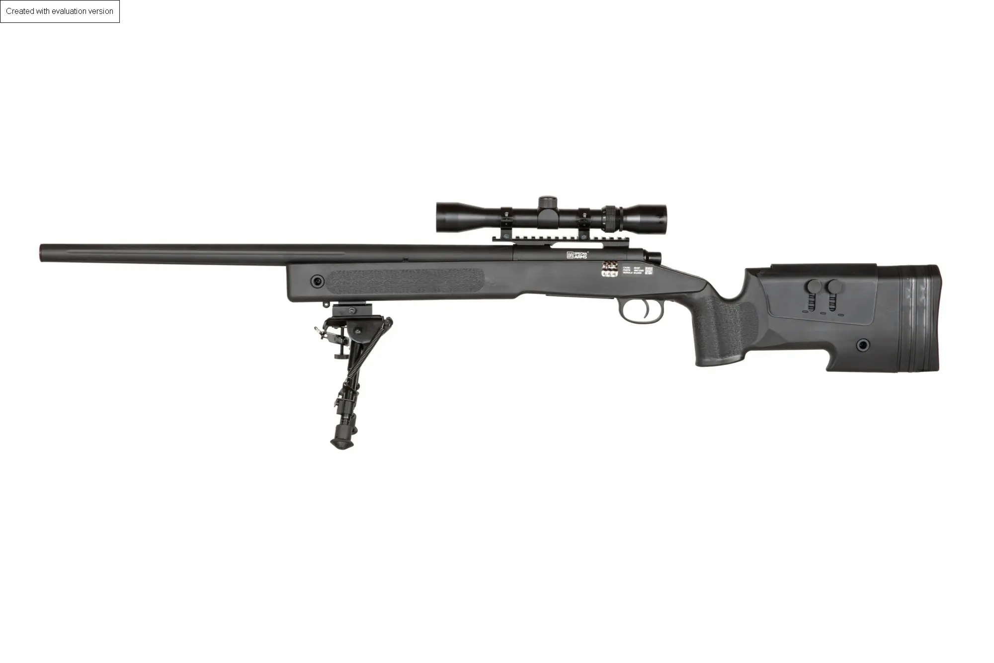 Karabin wyborowy ASG SPECNA ARMS SA-S02 CORE High Velocity z lunetą i dwójnogiem - Czarna (SPE-03-031095)