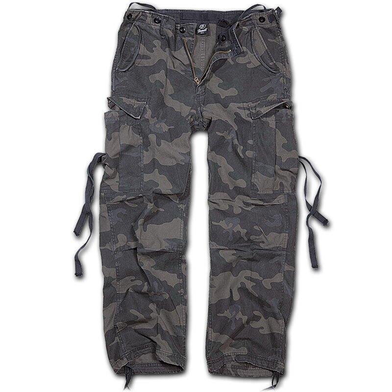Spodnie bushcraft męskie Brandit M65 Vintage Dark Camo