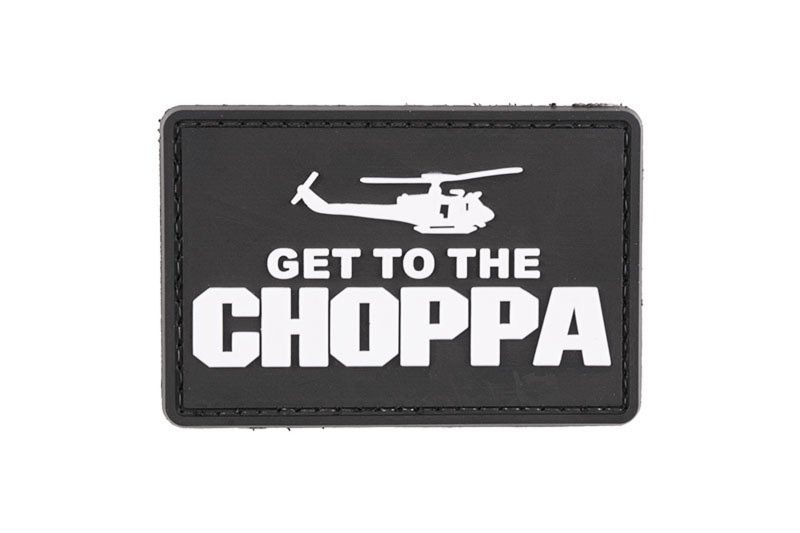 22012026697231a60dbbb.jpeg Naszywka 3D - Get to the Choppa - czarna (GFT-30-018031) - obrazek 1