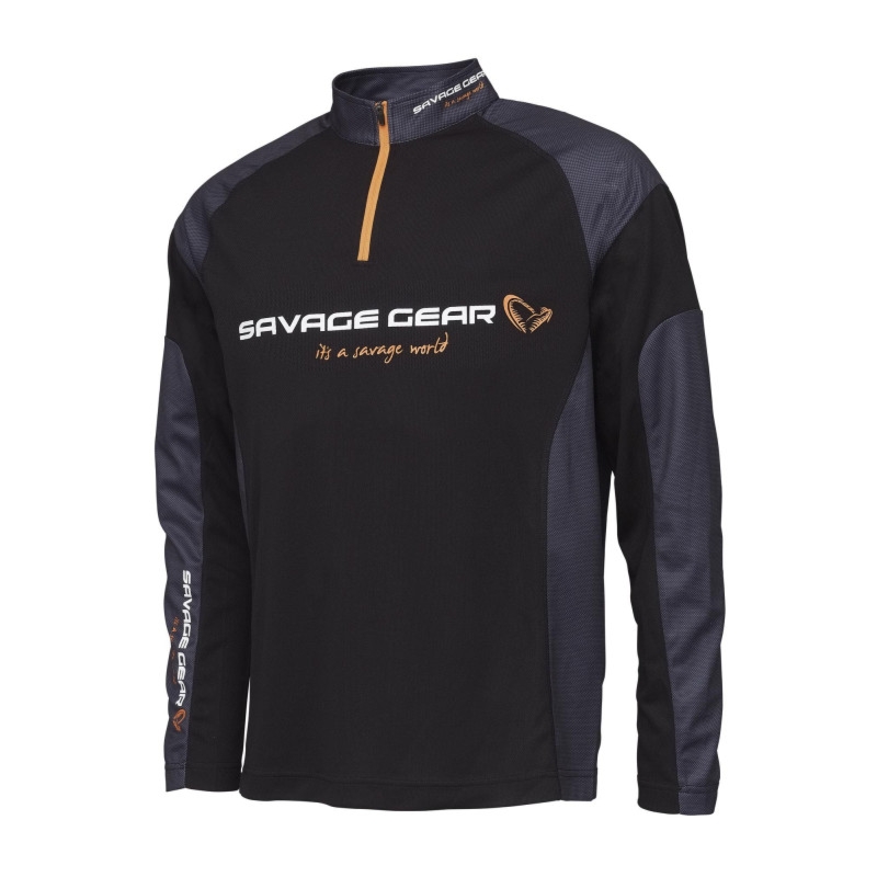 30012026697ce93d8eeb9.jpeg Tournament Gear Shirt 1/2 zip XXL Black INK 73686 - obrazek 1