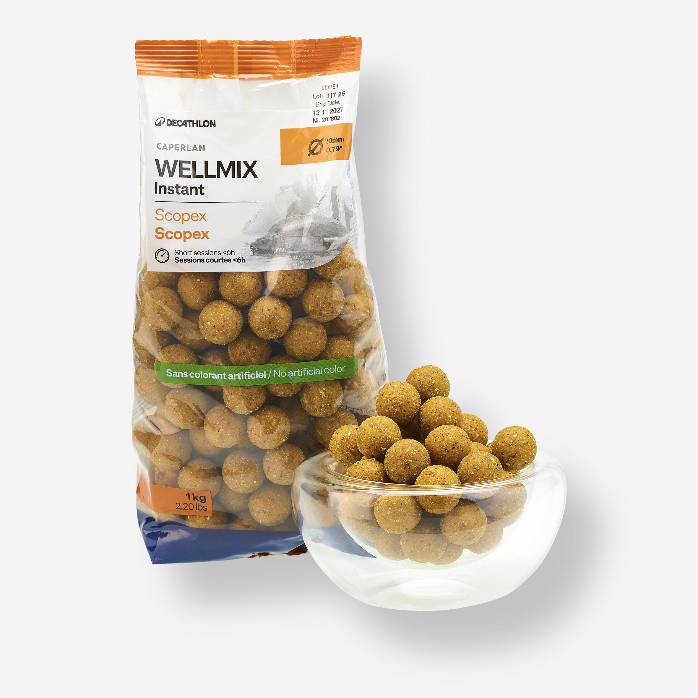 19022026699658918e29c.jpeg Kulki proteinowe Caperlan Wellmix Instant 20 mm 1 kg scopex - obrazek 1