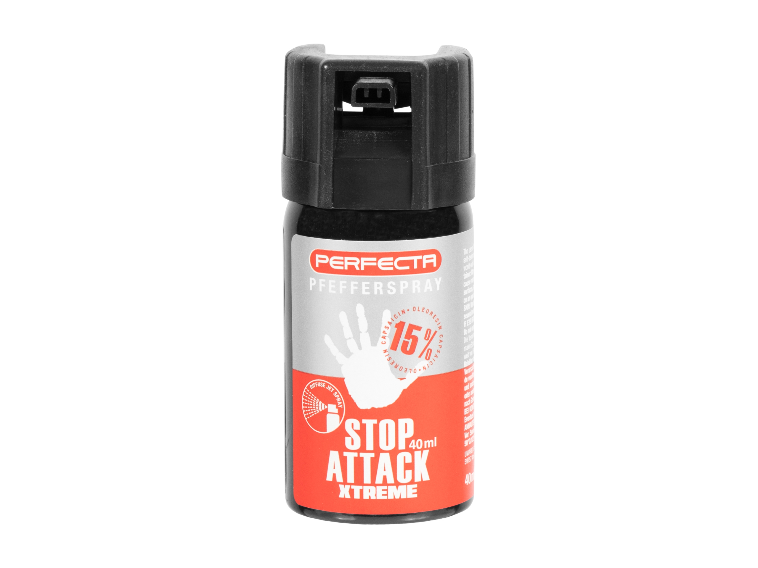 2303202669c139b2e6361.jpeg Gaz pieprzowy Perfecta Stop Attack Xtreme stożek 40 ml (2.1906) - obrazek 1
