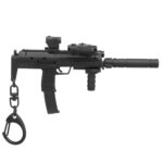Brelok do kluczy replika UZI z tłumikiem i laserem