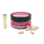 Kulki Pływające Pop Up 10mm Dumbells + dopalacz Warmuz Baits 100ml BIAŁA MAMBA