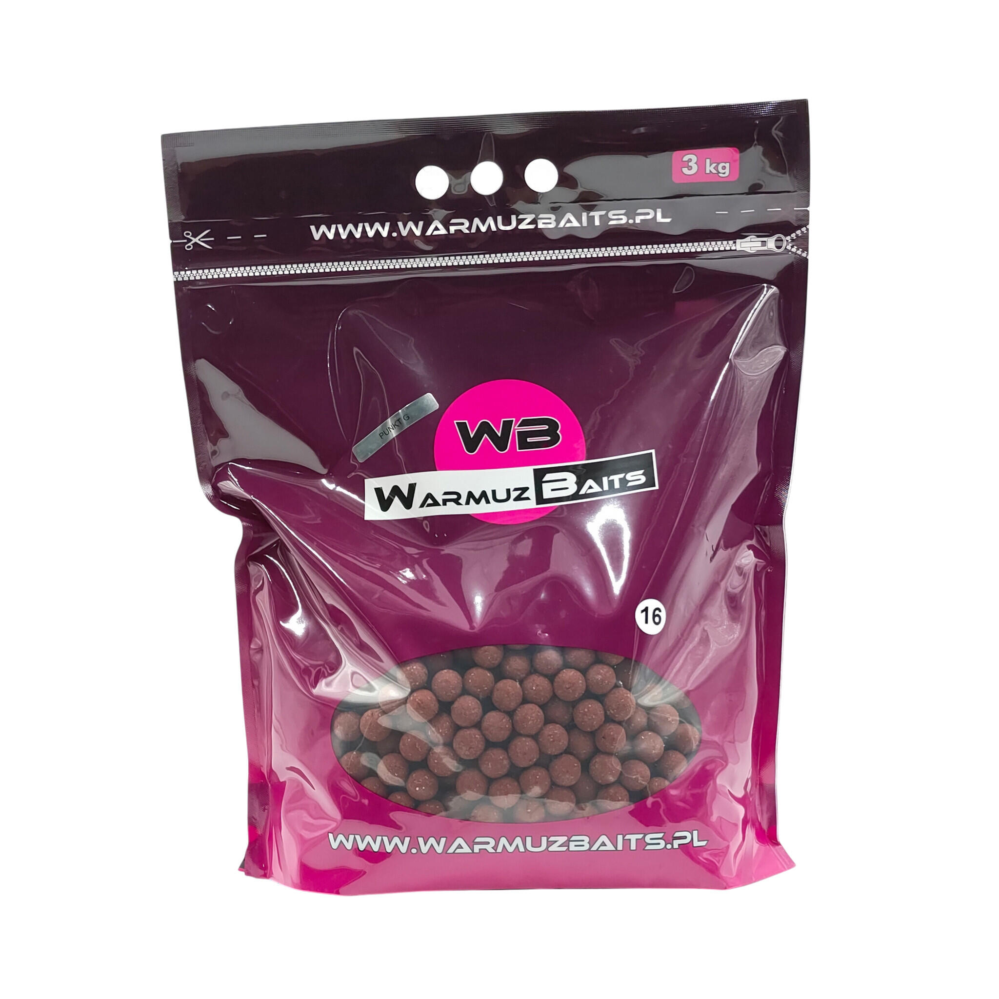 1704202669e1d157a87ae.jpeg Kulki zanętowe 16mm Warmuz Baits Worek 3kg PUNKT G 3kg WOREK 16mm - obrazek 1