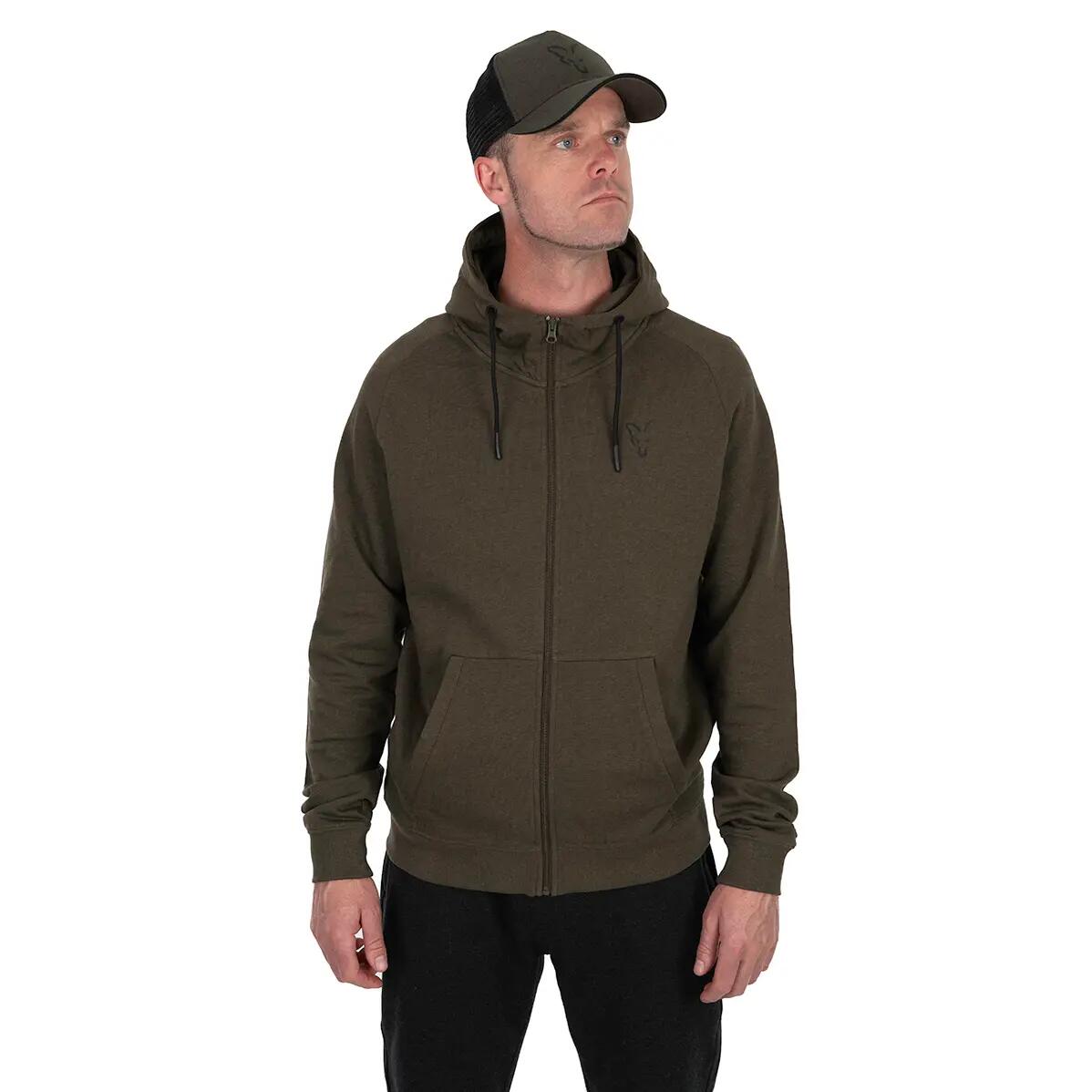 0105202669f4ec65e9301.jpeg Bluza Wędkarska Rozpinana Fox Collection Lw Hoody Green/Black - obrazek 1