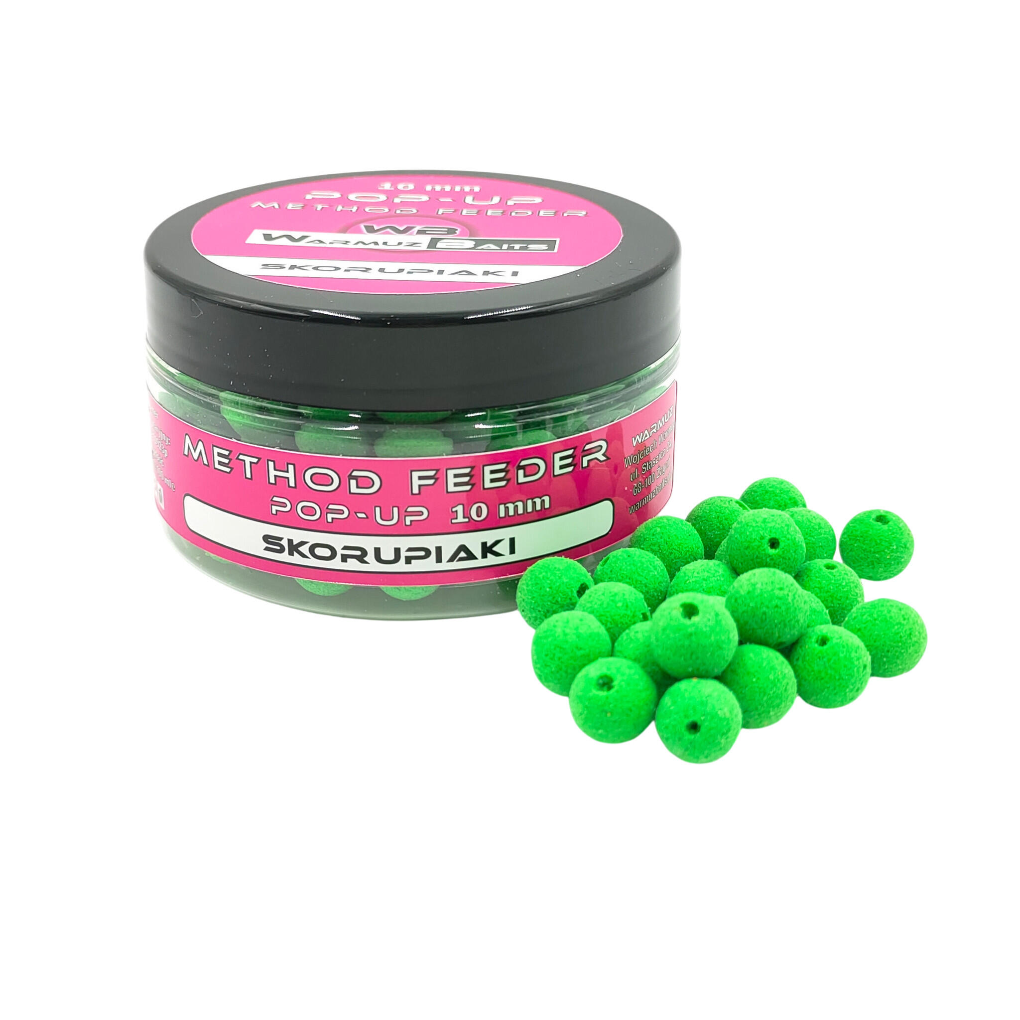 0205202669f55cb7dfb36.jpeg Kulki Pływające Pop Up 10mm z dziurką Warmuz Baits 100ml SKORUPIAKI - obrazek 1