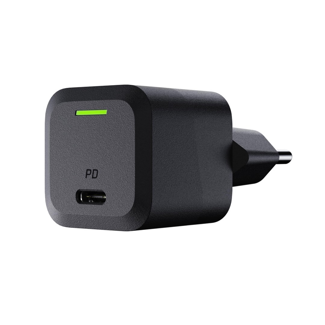 010620266a1d7bae25e03.jpeg GREEN CELL ŁADOWARKA USB-C GAN GC POWERGAN 33W PD 3.0 QC 3.0 USB-C CZARNA - obrazek 1