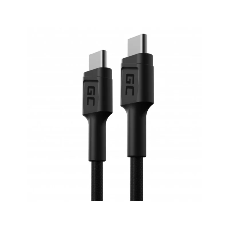 010620266a1d80e839dd2.jpeg GREEN CELL KABEL KABGC31 GC POWERSTREAM USB-C - USB-C 30CM, POWER DELIVERY 60W, ULTRA CHARGE, QC 3.0 - obrazek 1