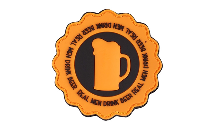 010620266a1d8b829cd34.jpeg Naszywka 3D - Real Men Drink Beer - 444130-7311 - 101 Inc. - obrazek 1
